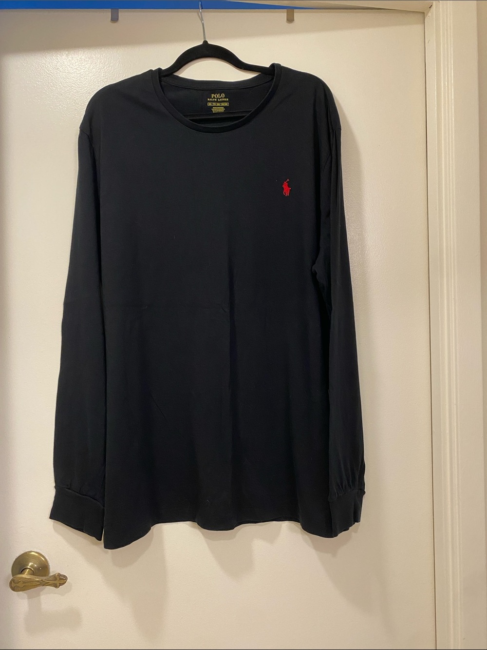 Authentic Polo by Ralph Lauren Black Long-Sleeve Crewneck Men’s Size XXLarge